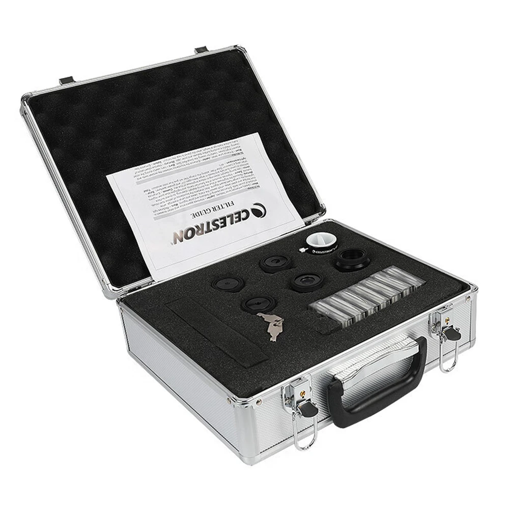 Celestron 1.25 インチ接眼レンズとフィルターキット - プロスル接眼レンズ/2X バーローレンズ/カラーフィルター望遠鏡アクセサリーキット