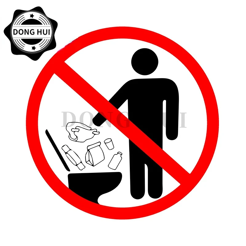 Warning signs Toilets are prohibited from throwing garbage Car stickers Schools Hospitals Factory toilet stickers PVC waterproof