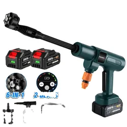 Brushless elétrico de alta pressão carro pistola de água jardim lavando arma, bateria Makita, 6 em 1, 200Bar, 3500W, DIY