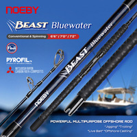 Noeby Beast Offshore Casting Fishing Rod 1.98m Fuji Guide Max Drag 29kg,Big Game Jigging Trolling Spinning Saltwater Fishing Rod