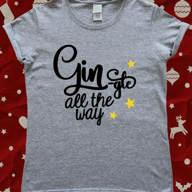 

Christmas Gin Lover Gingle All the Way T-Shirt