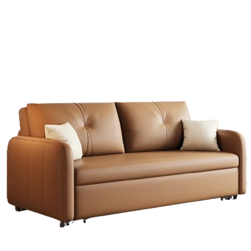 Fillers Brown Double Sofa Folding Living Room Choice Lazy Sofa Folding Modern Floor Loveseat Divano Soggiorno Home Furniture