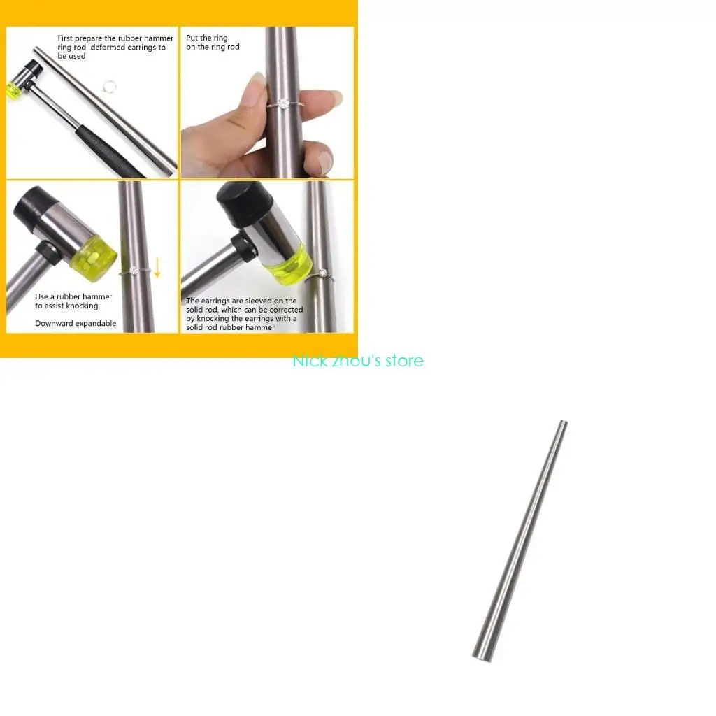 

E15E Tapered Mandrel Metal Ring Ring Mandrel Sizer Making Tool Earrings Ring
