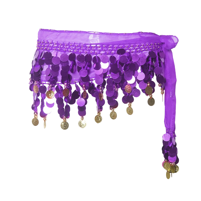 Women Belly Dance Hip Scarf Accessories Belt Skirt With Gold Mixed Color Coin Thailand/India/Arab Dancer Sequins Waist Chain