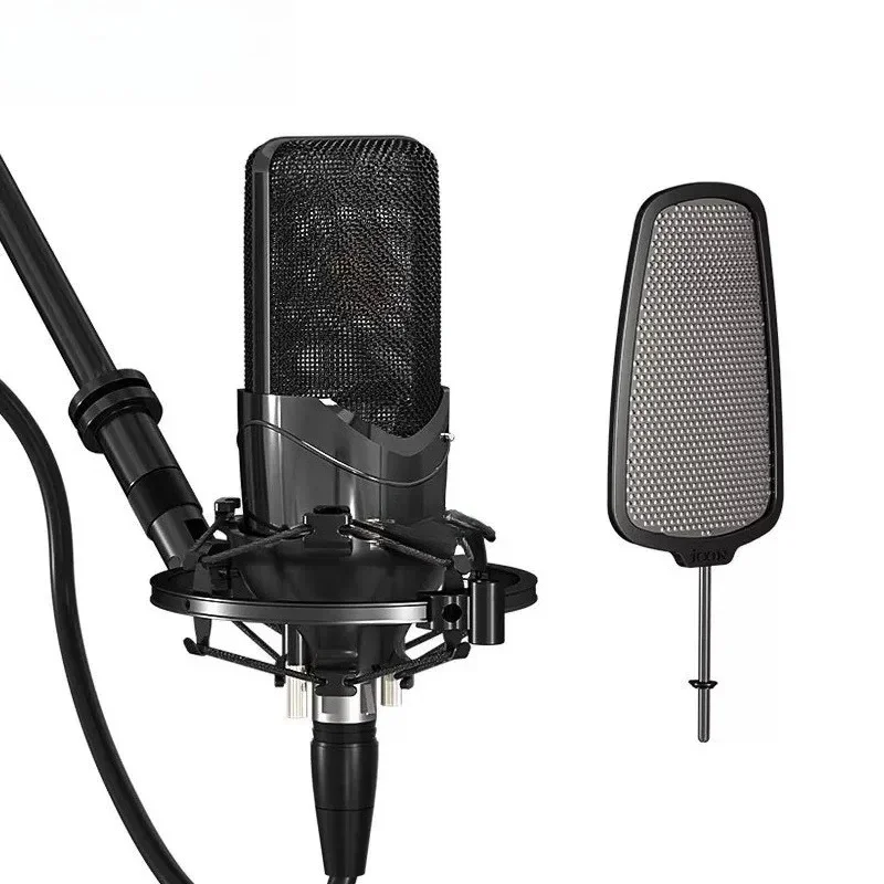 Professional condenser microphone, recording dedicated live streaming host 48V singing Karaoke microphone set