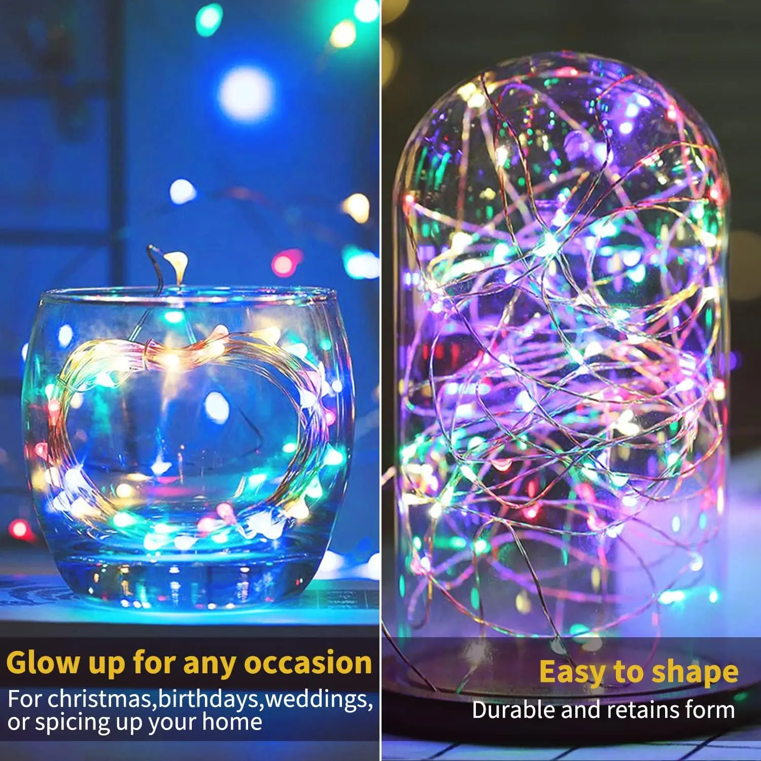 Fairy Led Light String Garland Battery Powered Led Wire Lamp Colorful Bottle Light Strip Garden Wedding Party Outdoor Decoration