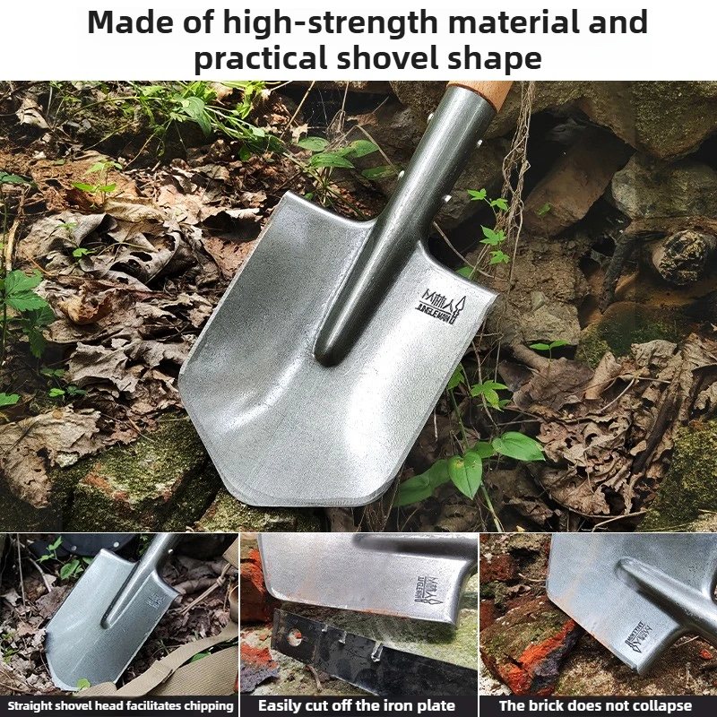 Manganese Steel Sapper Shovel Cover Set Outdoor Self-defense Fishing Sapper Shovel Garden Camping Farming Tools Spade Survival