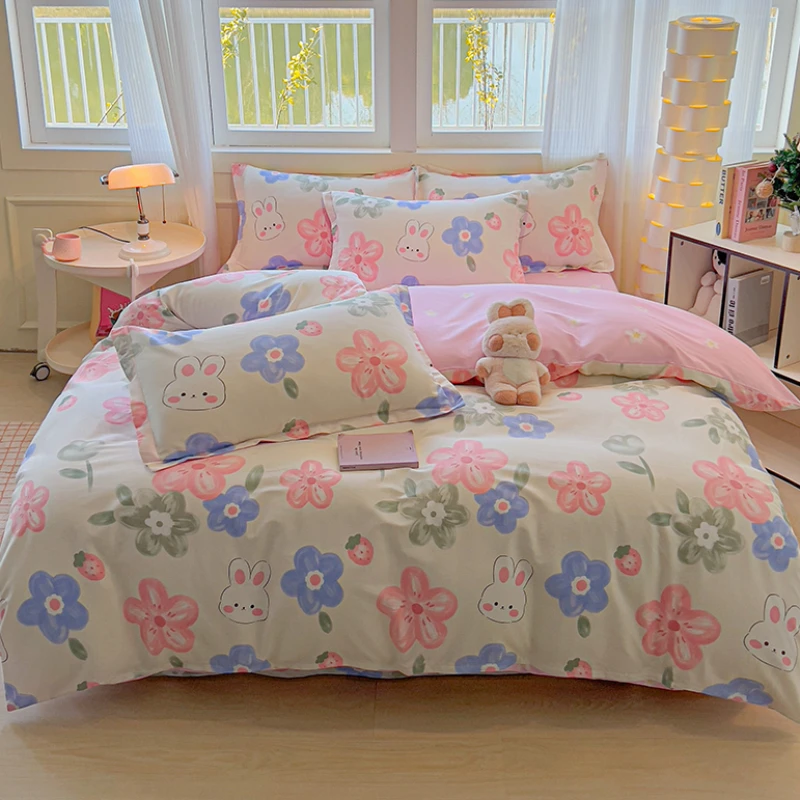 2025 New Cartoon Cotton Quilt Cover Class A Non-fluorescent Full Jet Single Bed Cover Skin Friendly Breathable Bedding 160x210