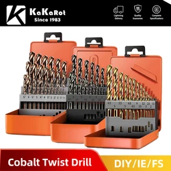 1set KaKarot HSS Twist Drill Bit High Speed Stahl Bohrer Bits Loch Cutter Bohrer DIY Edelstahl Holz arbeits Metall Bohrer