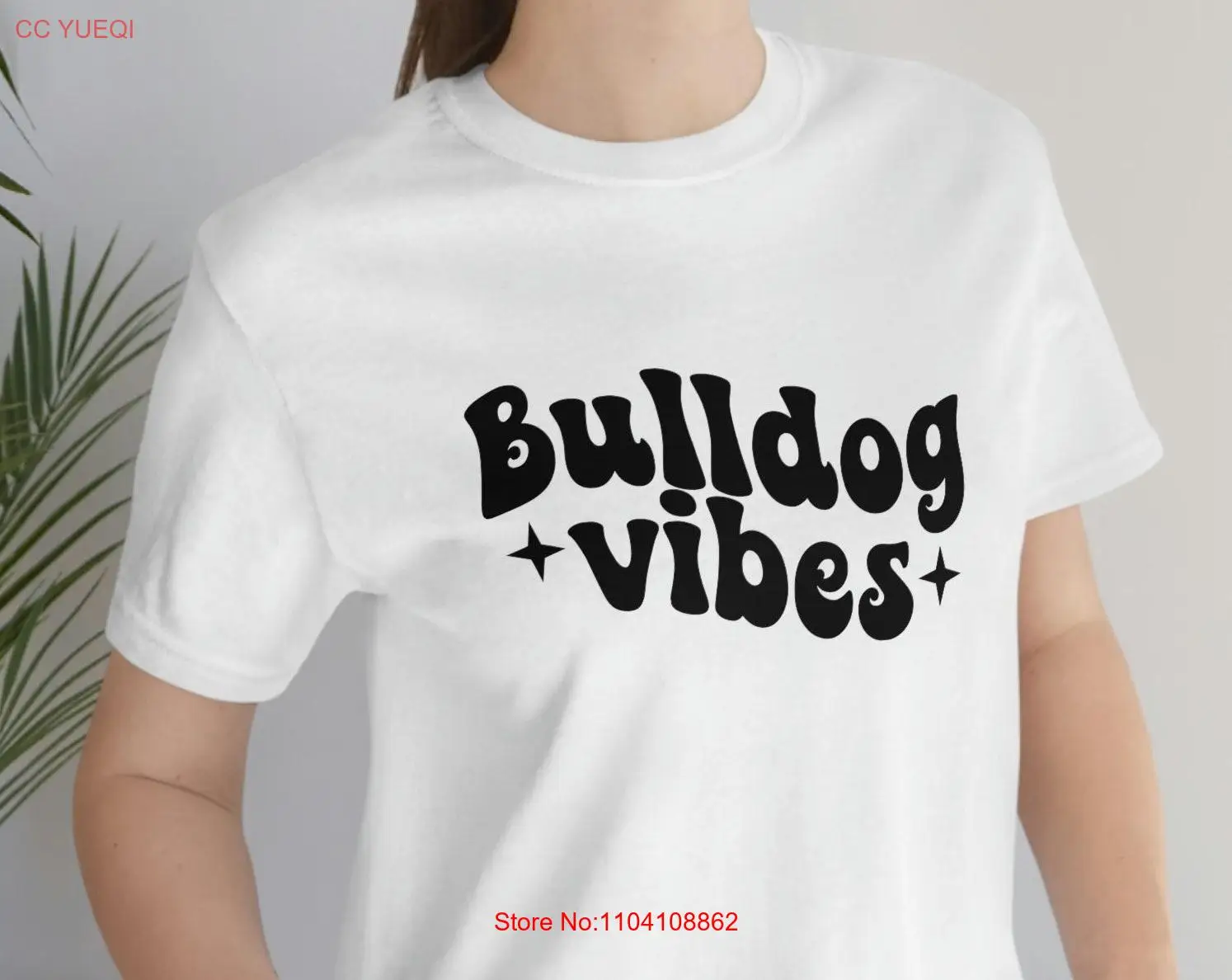 

Bulldog Vibes T Shirt 100 Cotton Adult For Dog Owners long or short sleeves