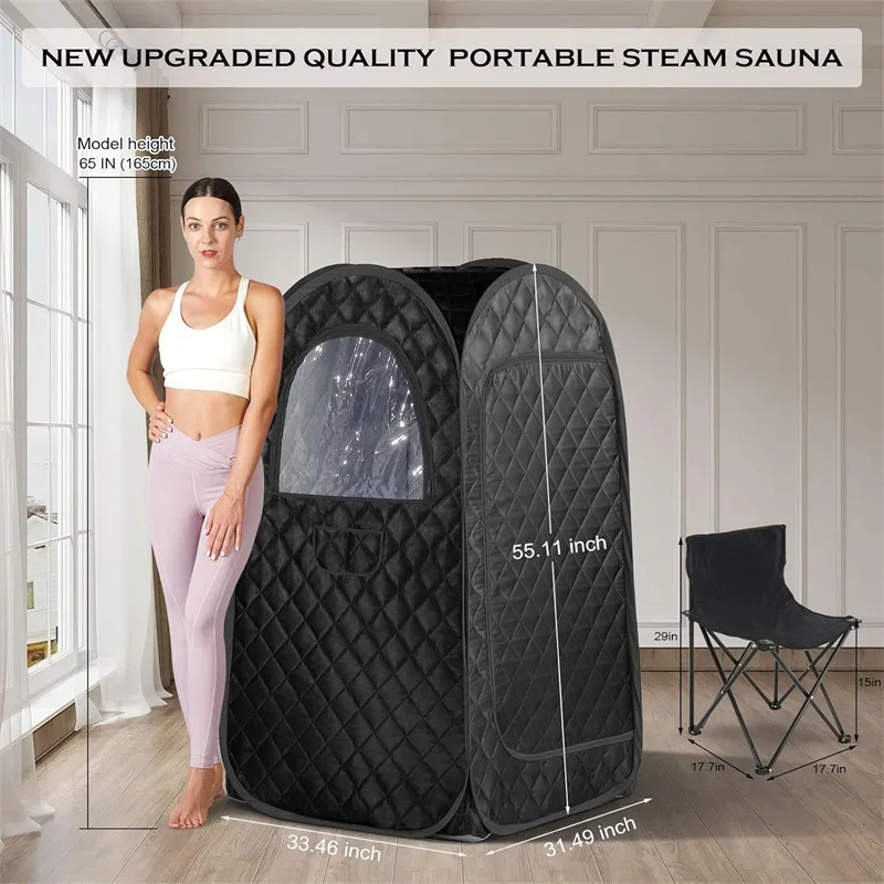 Full Size Steam Sauna Set, Whole Body Large Space Home Spa With 4L Steamer  4L 2000W EU US AU UK Plug for Relaxation Detox