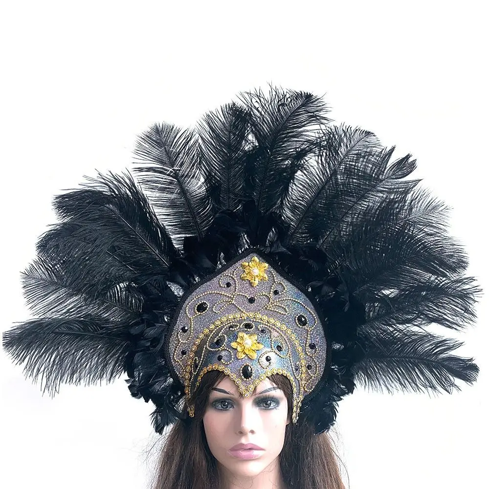 Générique Diadème Serre Tête Plumes et Paillettes Coiffe pour Costume de Mascarade Cosplay Costume pour Danseuse Brésilienne Accessoire Soirée à Thème Party Sexy Générique Diadème Serre Tête Plumes et Paillettes Coiffe pour Costume de Mascarade Cosplay Costume pour Danseuse Brésilienne Accessoire Soirée à Thème Party Sexy