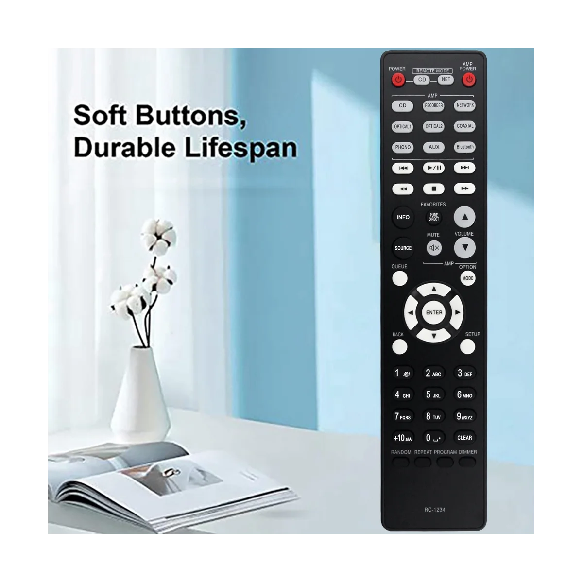 استبدال جهاز التحكم عن بعد لمشغل الأقراص المدمجة ، مكبر للصوت المتكامل ، RC-1234 ، DCD600NE ، PMA600NE