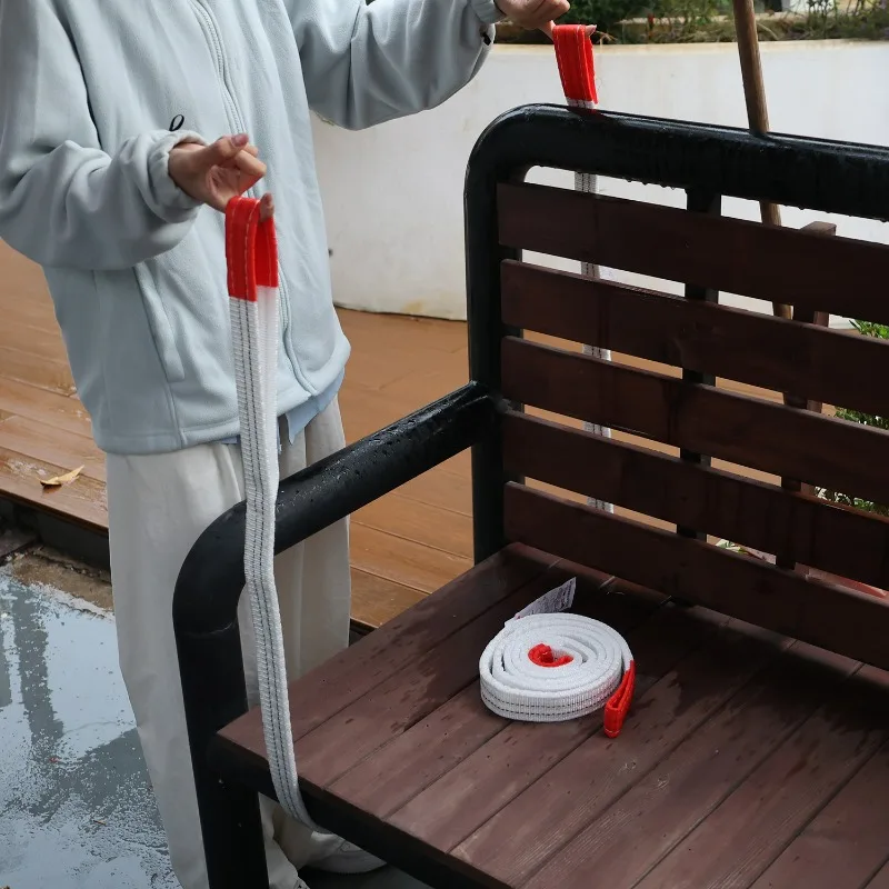 1/2M Crane Webbing Sling Industrial Lifting Strap Wear-Resistant Polypropylene Trailer Lifting Rope Enclosed Four-layer Braid