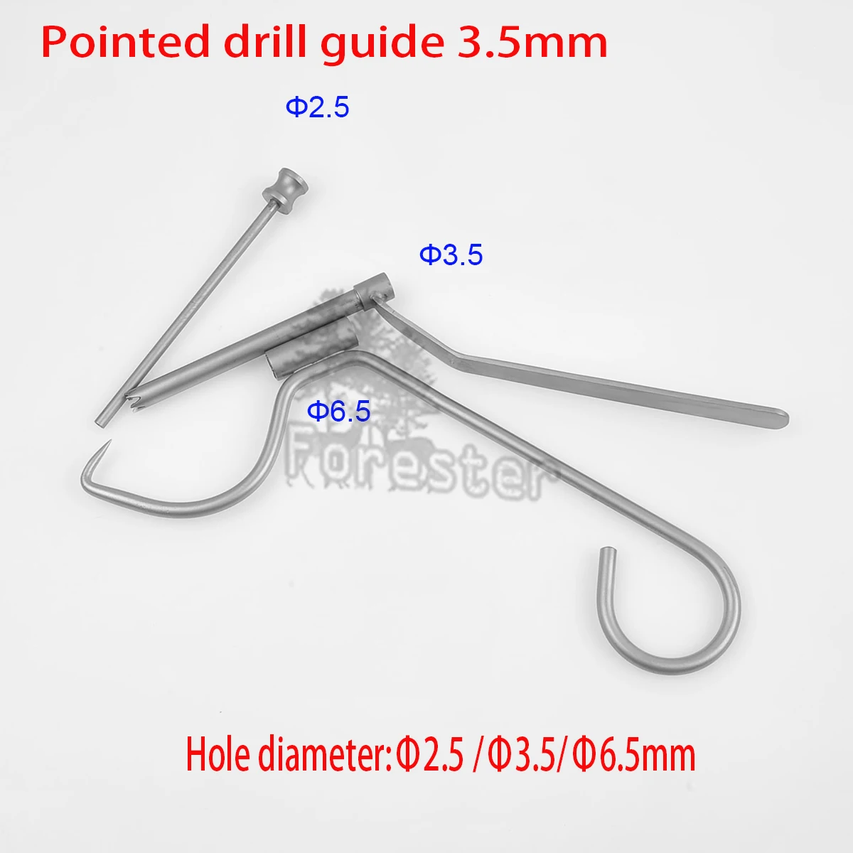 Pointed C-type Guide Drill Pointed Drill Guide Drill Pet Surgical Pet Animal Veterinary Drill Sleeve Orthopedic Instruments 1pcs