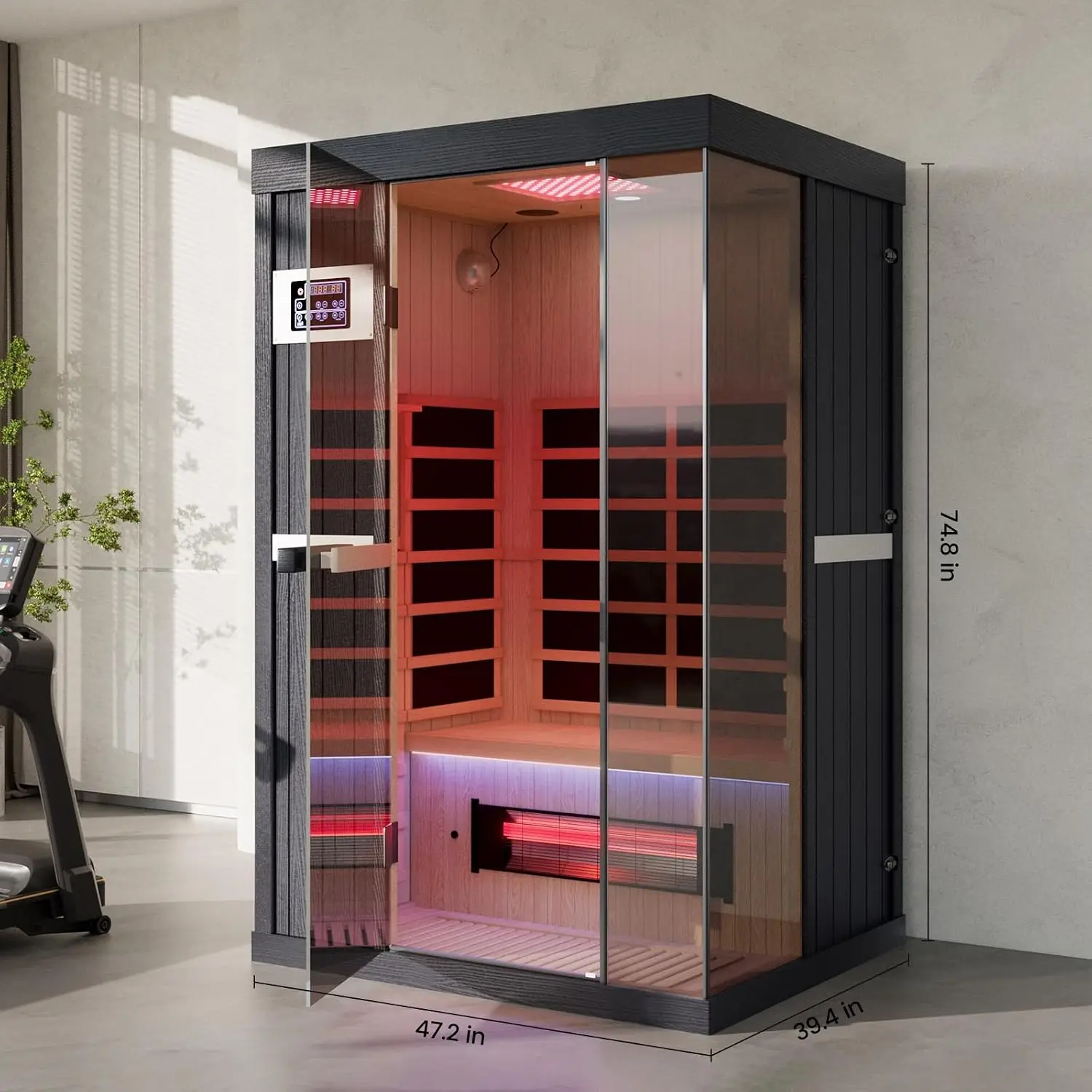 2-Person Full Spectrum Infrared Sauna 1990W-120V Fast Heating, Customized