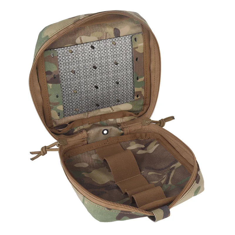 Middelgroot MED IFAK EHBO-etui met schaar opbergruimte aan de achterkant MOLLE-montage elastisch touw voor buitenjacht kamperen noodgevallen