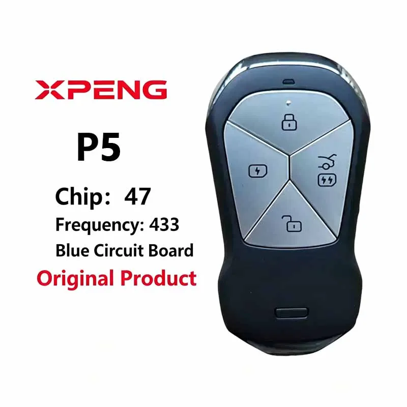 For New XPENG P5 & P7 Original Smart Card Remote Key Fob with ID47 Chip, Keyless Entry Replacement Car Key
