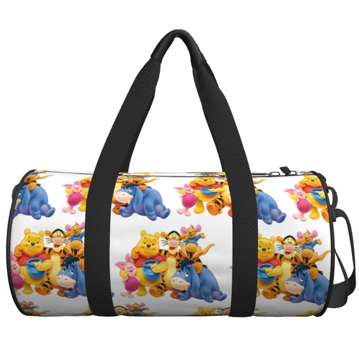 

Мужская и женская дорожная сумка Винни-Пух и друзья, спортивная сумка, большая вместительная портативная сумка на заказ, тренировочная спортивная сумка с графическим рисунком