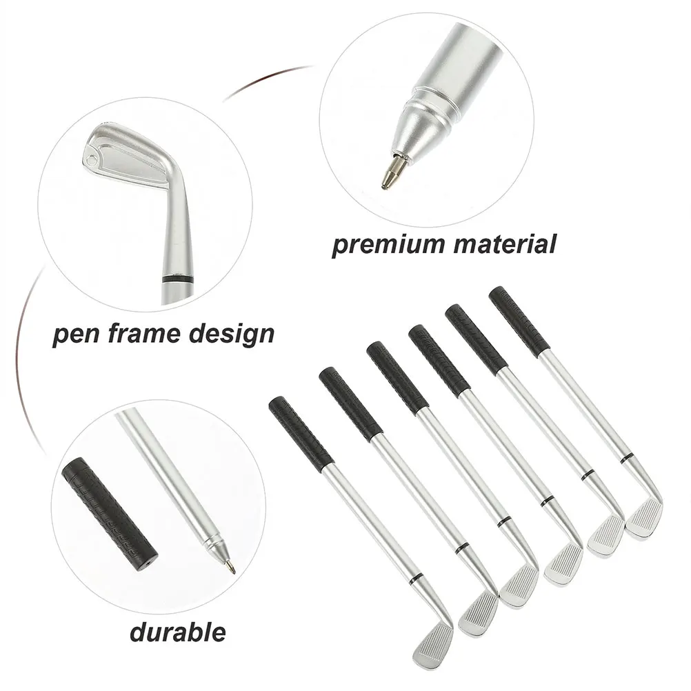 

5 Pcs Golf Club Pen Creative Ballpoint Novelty Tool Pens Gift Business Alloy Cool Metal Child
