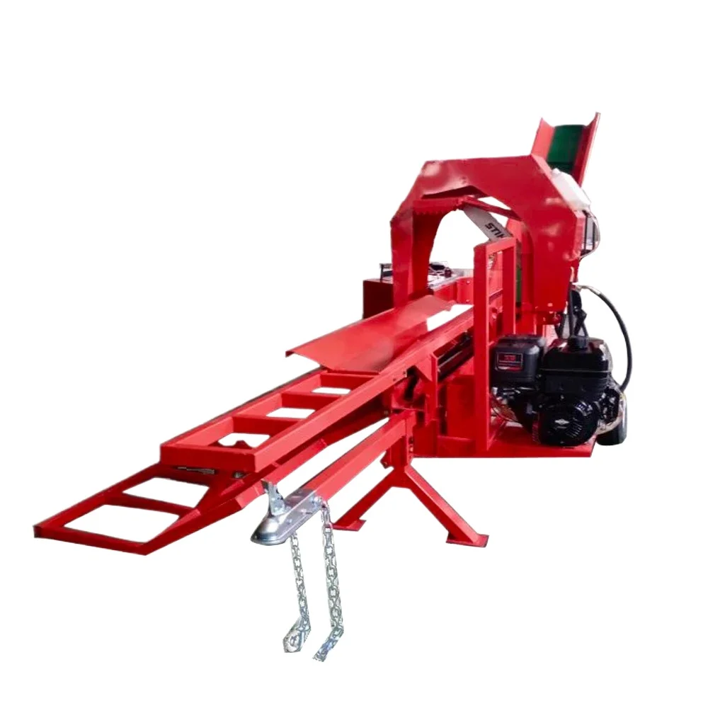 New 30 Ton 17-27HP engi Firewood Processor Log Splitter Full Hydraulic Cutter Home Use Operate All Accessories for Farm