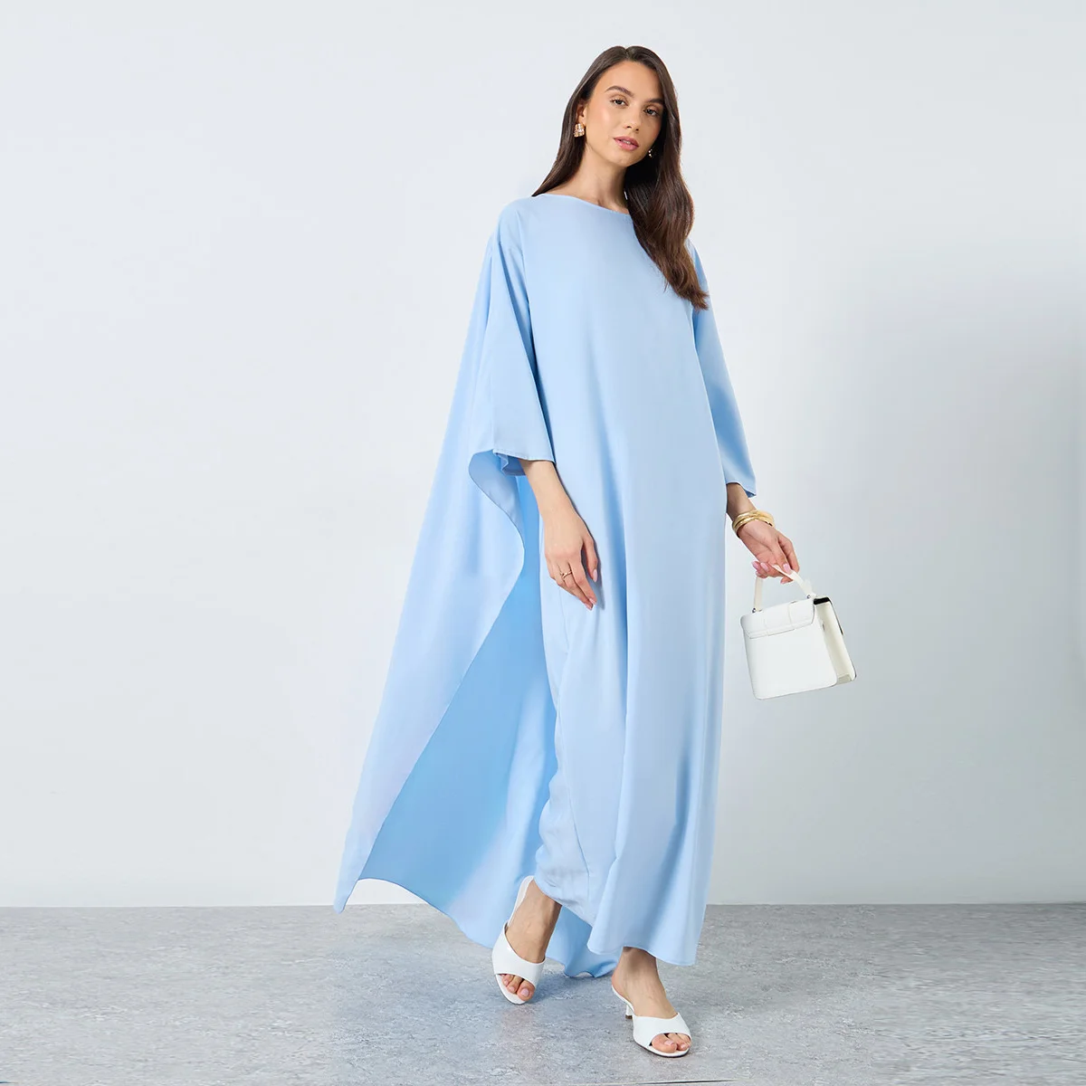 

Ближневосточное скромное вечернее платье, мусульманские женские абайи, вечерние платья с длинными рукавами, исламские платья макси Jilbabs, Рамадан, кафтан