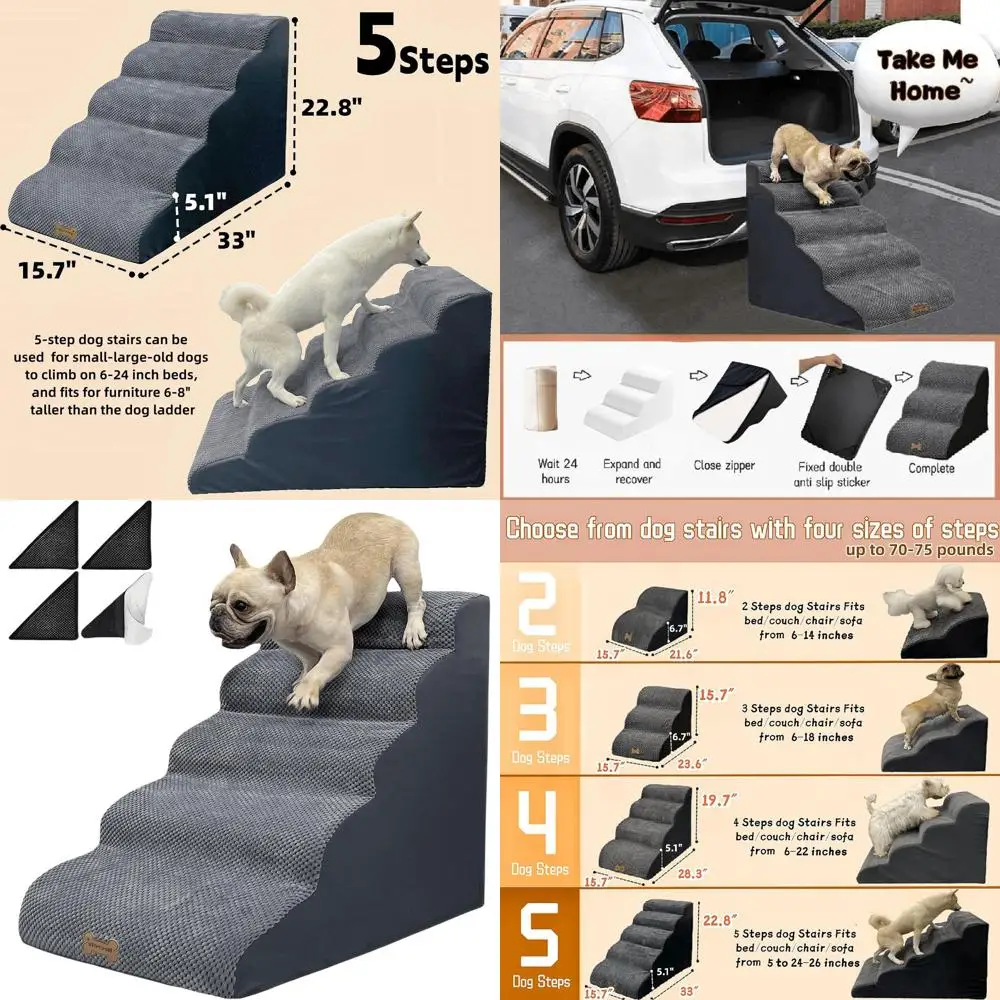 

Лестницы-рампа для домашних животных на 23 кровати и 20-30 диванов, нескользящие домашние ступеньки для собак и кошек, 30D