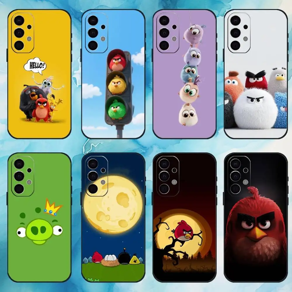 

Anime Game-R-Angrys-R-Birds Phone Case For Samsung Galaxy A73,A72,A71,A70,A53,A52,A51,Others Soft Black Cover