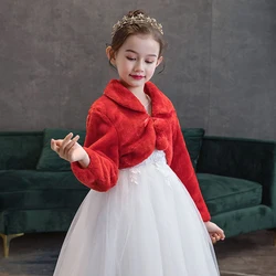 2-12 Years Children's Long Sleeve Warm Girls Princess Dress Jacket Autumn Winter Fashion Outerwear Wholesale Customized Coat