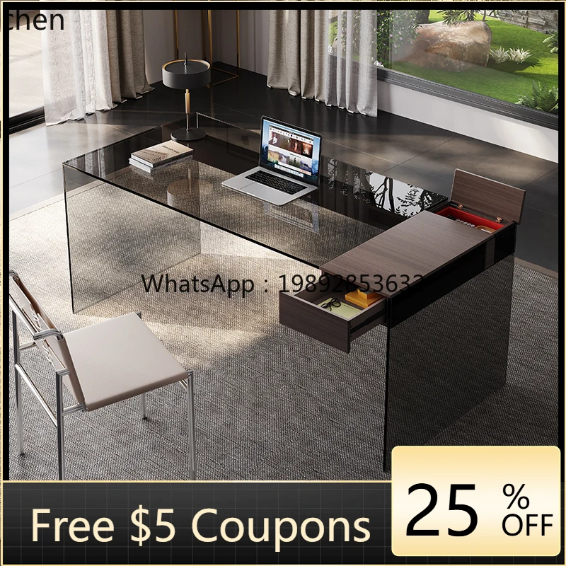 

Z1 minimalist desk light luxury modern floating table home study high-end desk creative art computer table