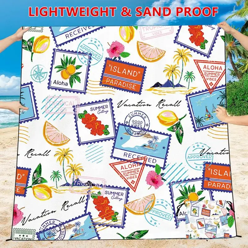 

Waterproof Beach Mat Extra Large Outdoor Camping Mat Blanket Folding Sand Free Pocket Mattress Portable Lightweight Picnic Mat