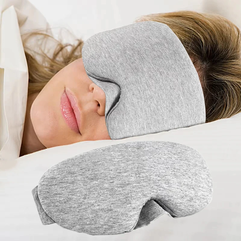 Cotton Eye Cover Eyeshade Travel Sleeping Eye Mask Relieve Fatigue Sleep Blindfold Office Soft Eyepatch Bandage For Fast Sleep