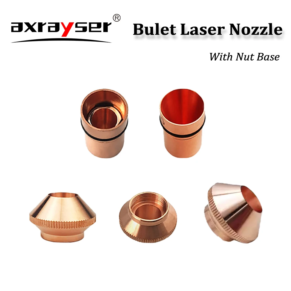 Single Double Laser Nozzle With Nut Base Caliber 0.8-4.0 For CINCINNATI Lasermech Fiber Laser Cutting Machine Parts