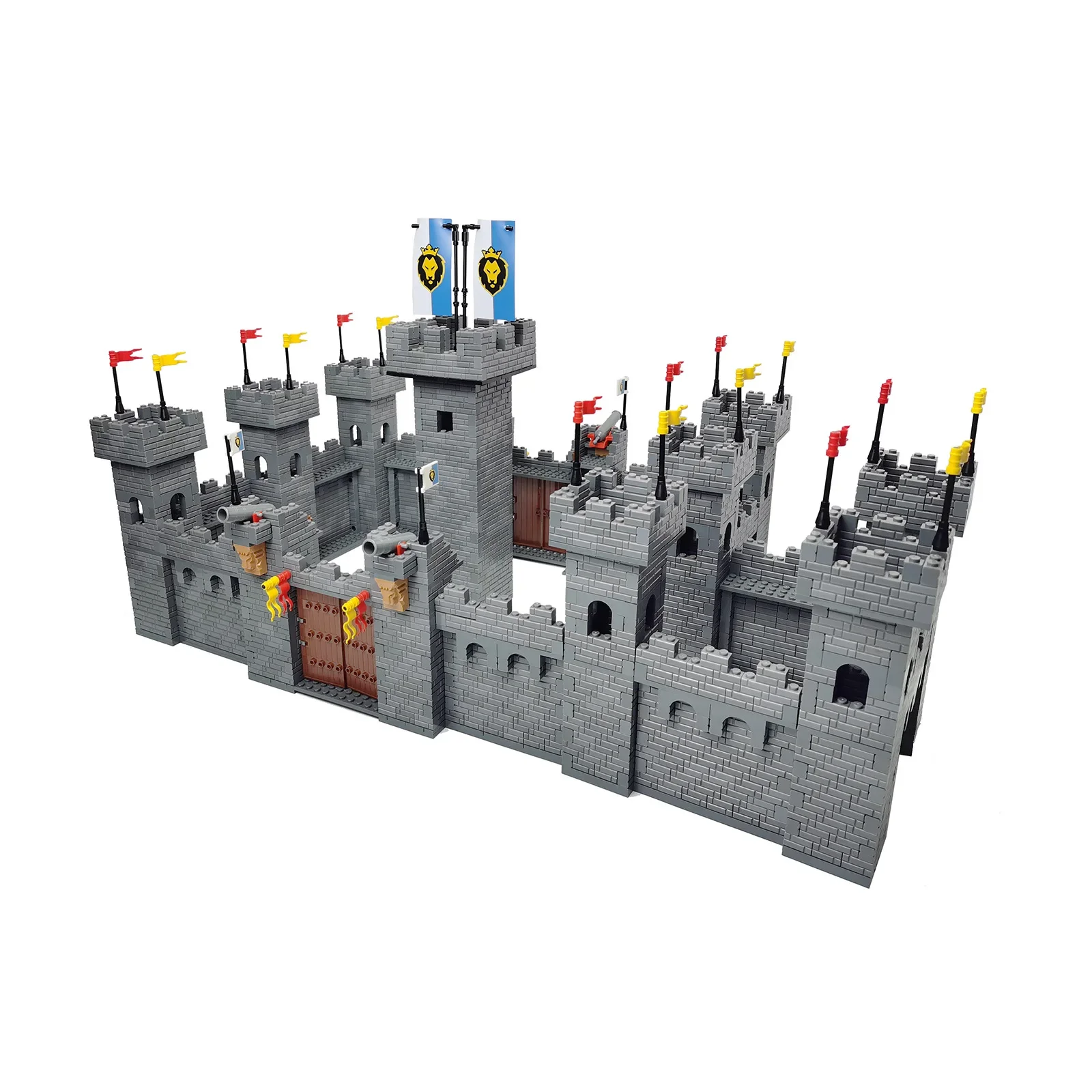 MOC City Walls Building Block DIY Fortress Fortification Stronghold Large Fortified Castle educational Bricks Toy For Boy Gift