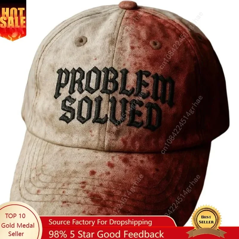

Unisex Casual Dark Blood Stain Hat Problem Solved Bloody Cap