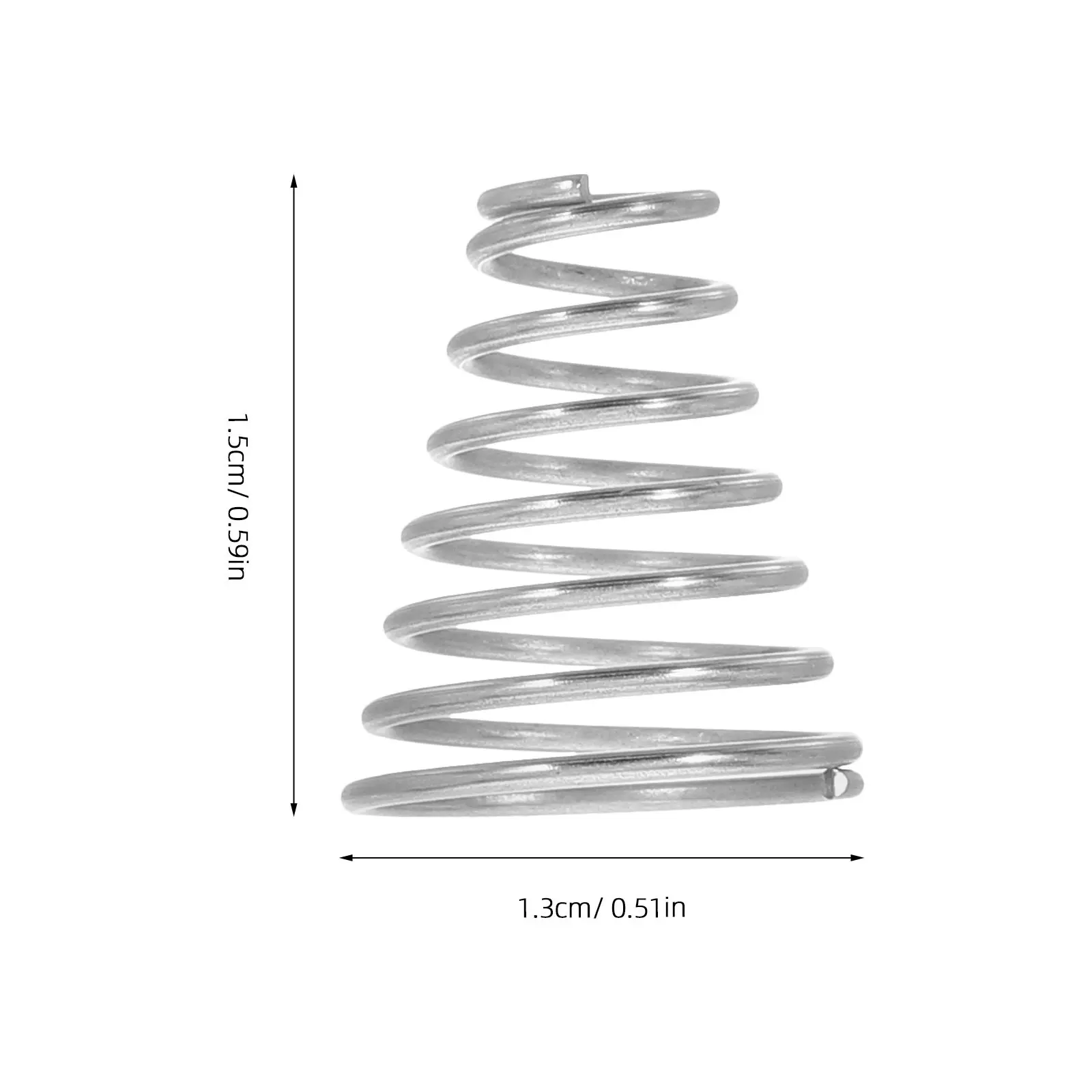 20Pcs Battery Spring Stainless Steel Tower Shape Conical Design Flashlight Battery Compartment Replacement Coil for Aaa