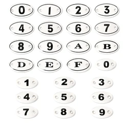 1x Ceramic Number Plate Sign Cabinet Multi-function Distinction Mark Arabic Numerals Handle