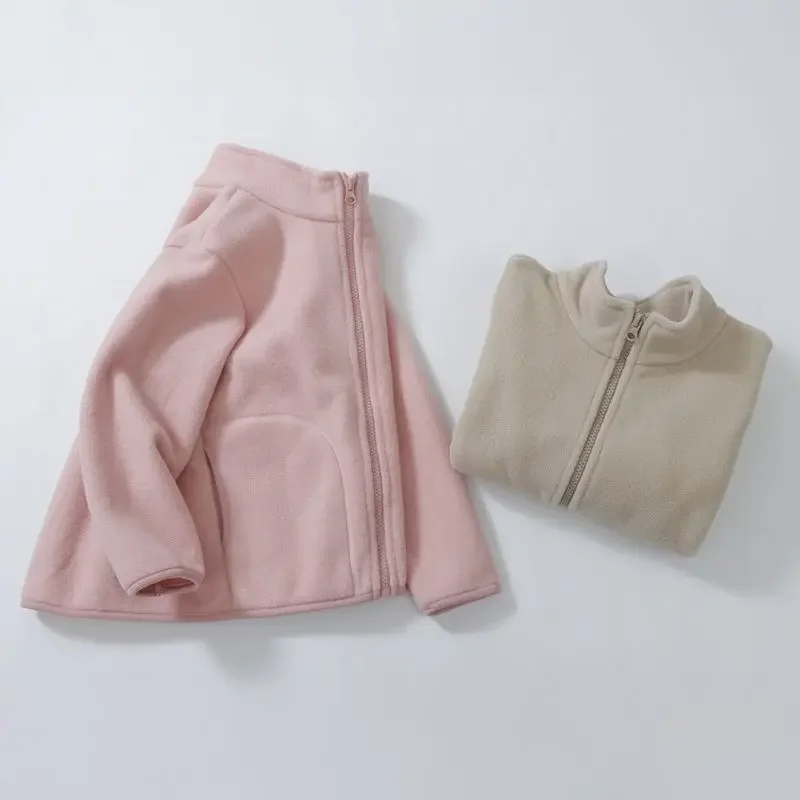 

Детские термокуртки на молнии, осеннее пальто, зимняя теплая бархатная верхняя одежда для мальчиков и девочек, повседневные толстовки, мягкая толстая куртка, пальто