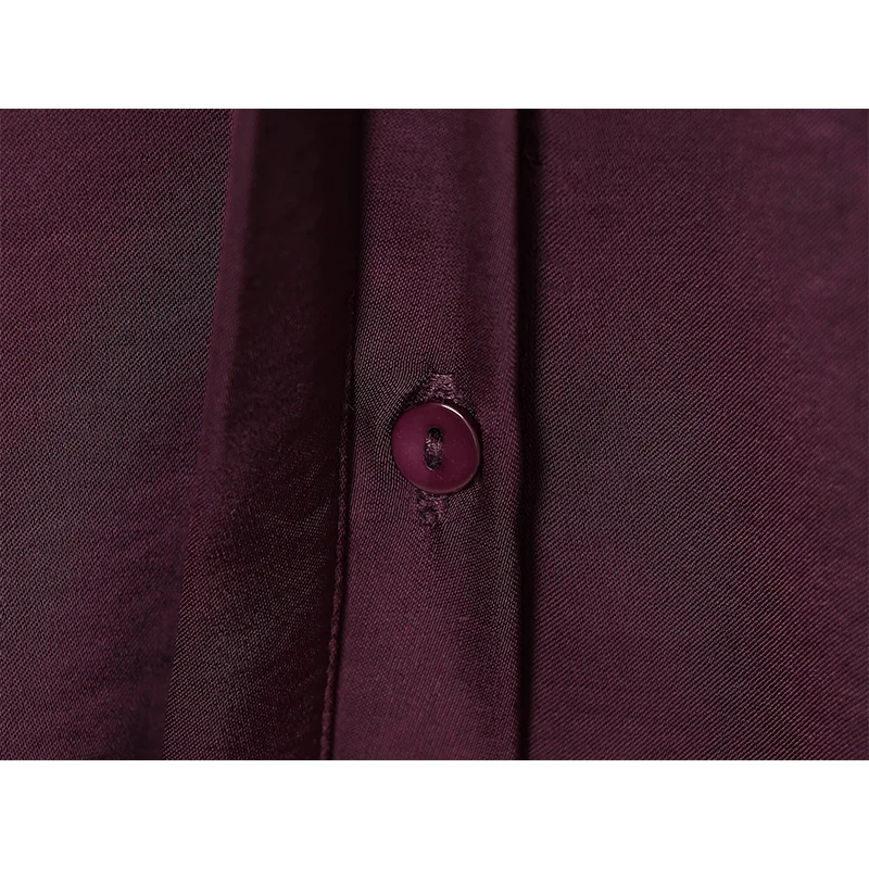 قمصان نسائية لخريف 2025 جديدة مستقيمة بحزام على شكل حرف v قمصان أنيقة بأكمام طويلة بلوزات فريدة من نوعها للشارع والجوكر للسفر والعطلات