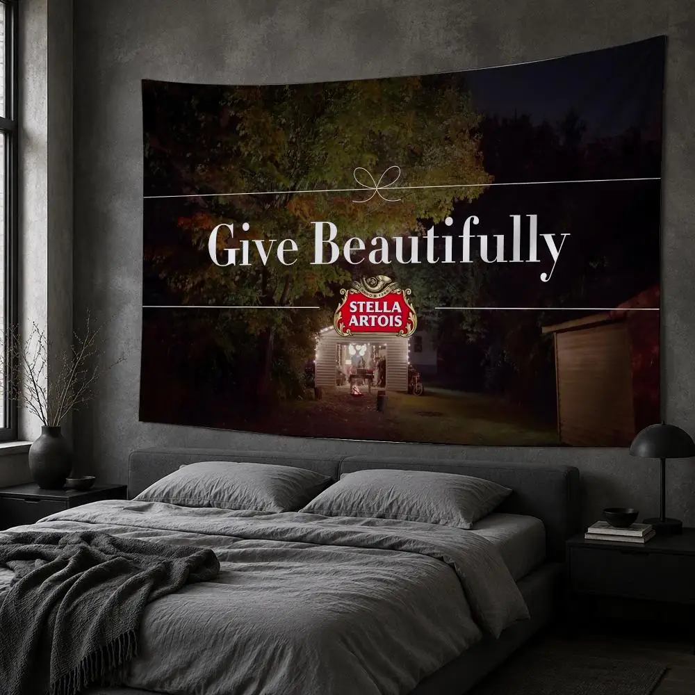 S-STELLA ARTOISs Beer LOGO Tapestry Bedroom Living Room Bar Party House Home Dorm Interior Wall Decor Background Banner