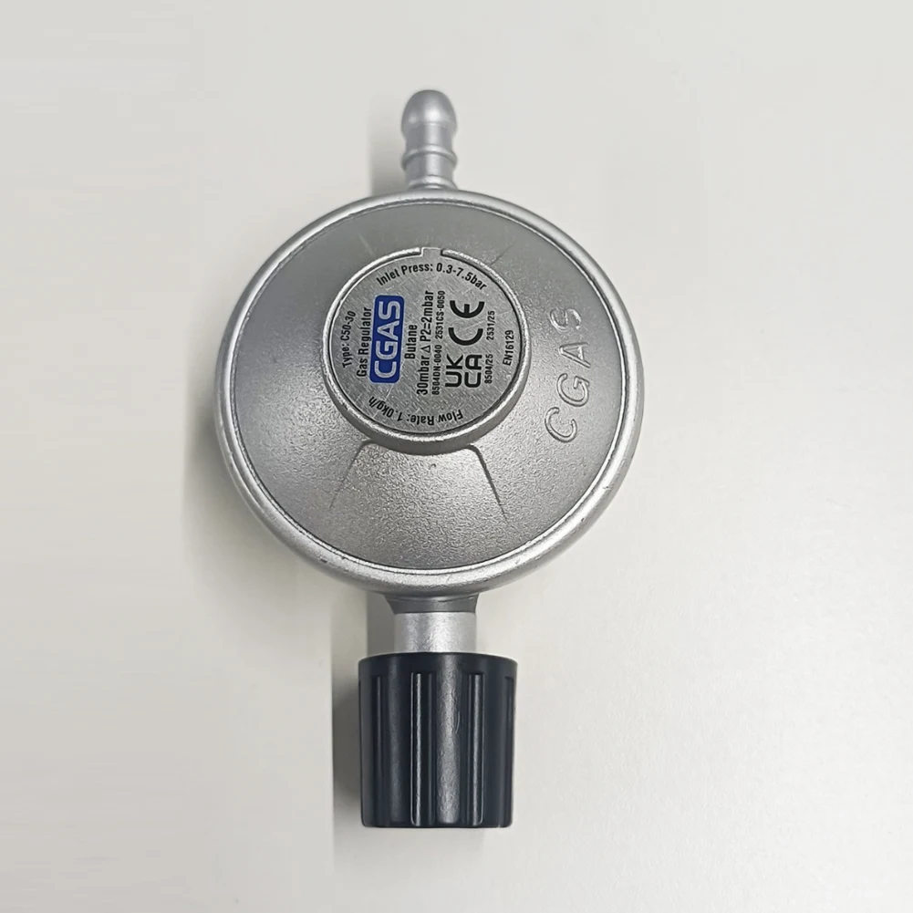 Low  Gas Regulator Adjustable Control Valve Barb Hose Connection 7/16 Inch Propane Tank Connection Kit for BBQ Grill view 4
