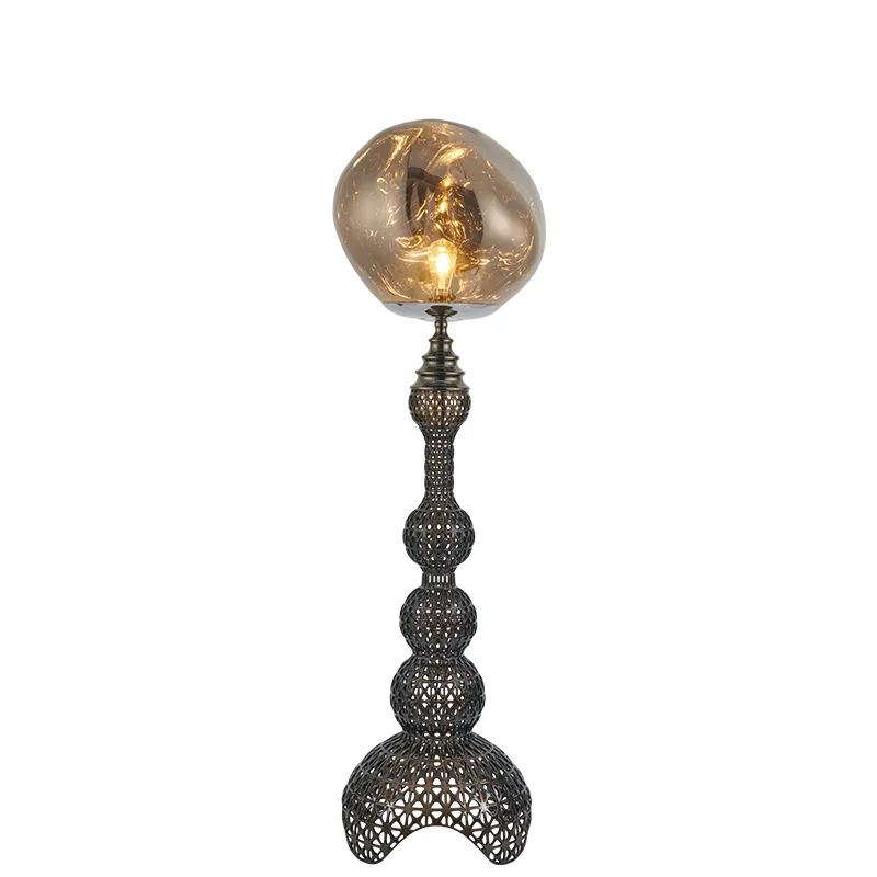 

Hollow lava floor lamp, living room advanced sense string, bedroom bedside decorative floor atmosphere lamp