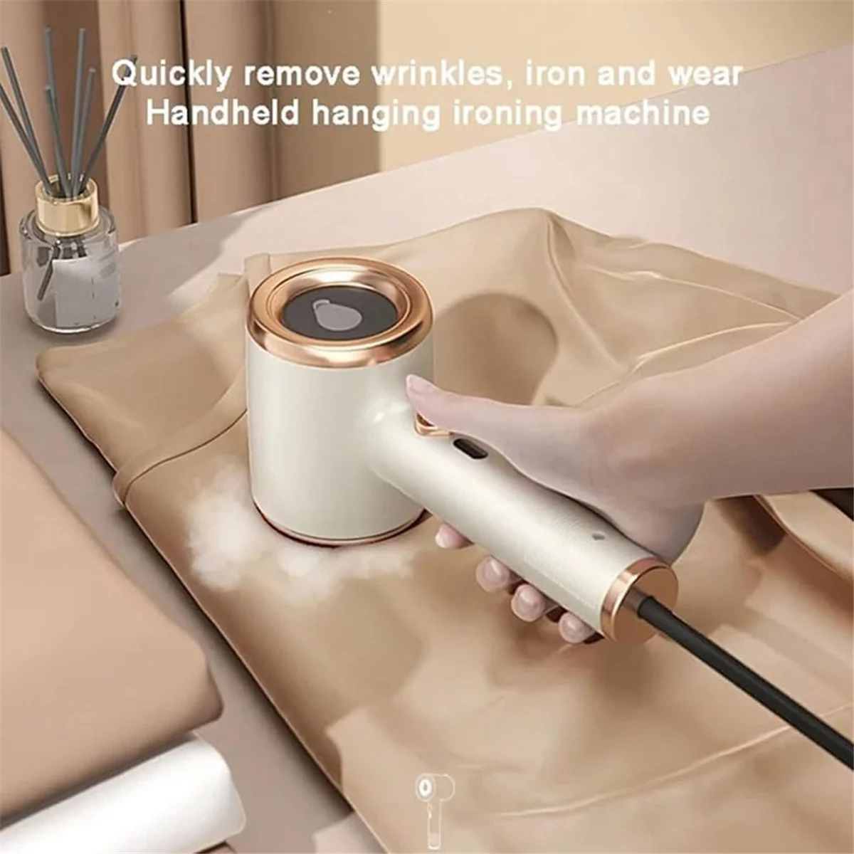 A99U Portable Mini Ironing Machine, Mini Ironing Machine, Handheld Mini Ironing Machine Travel and Handheld, White US Plug