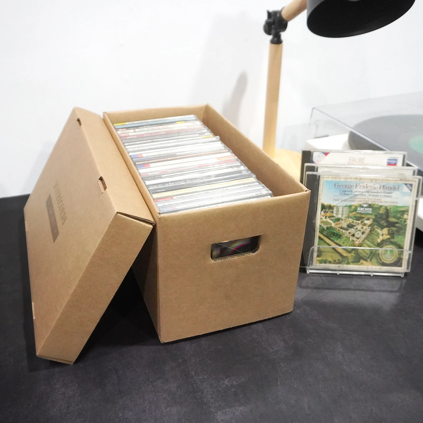 Caixa de armazenamento de disco de cd/dvd, suporte de armazenamento que economiza espaço para escritório doméstico, caixa ambiental, organizador de cd/dvd