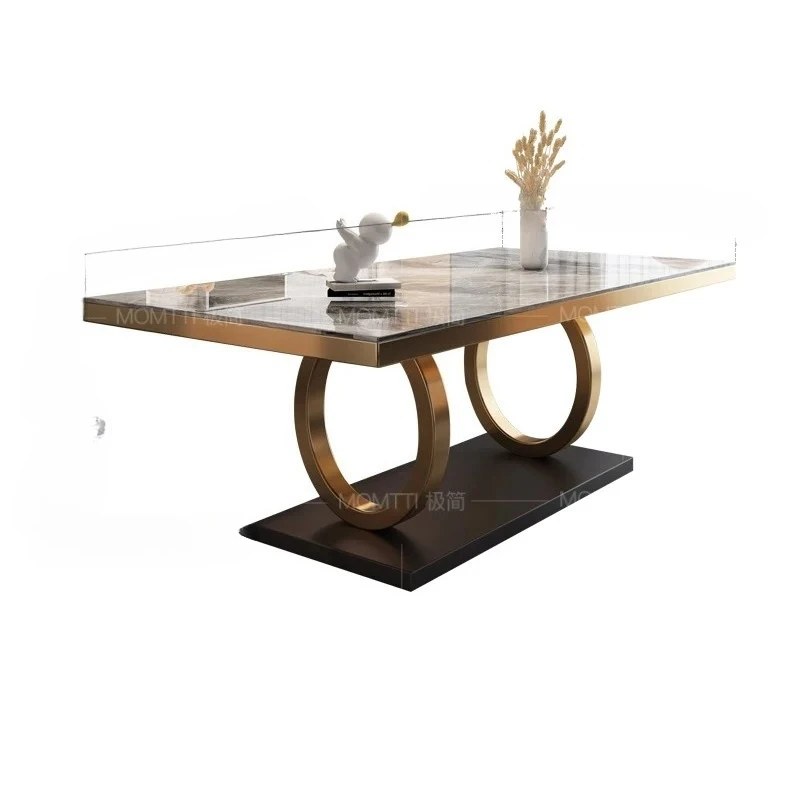 6 People Dining Table Set Coffee Console High Marble Side Table Eat Top Multifunctional Muebles Para El Hogar Furniture