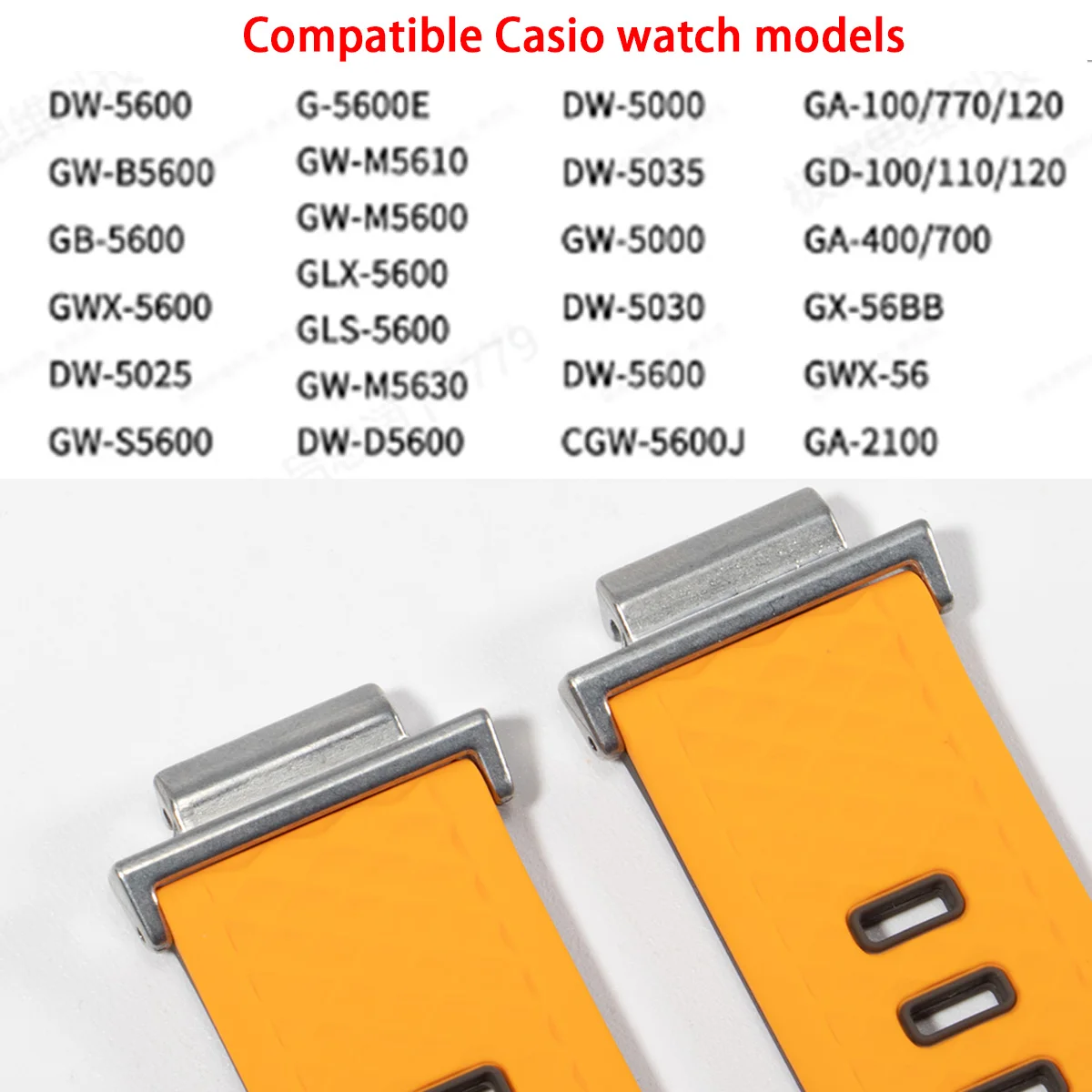 Image of 16mm Metall-Legierungsadapter für Casio Uhren GA2100 DW5600 5000 GW-M5610 GD-100/110/120 Edelstahl Umbau-Verbindungsstück Zubehör