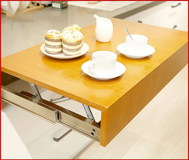 Kitchen Invisible Extension Accessories Feature Bay Window Desk Pull Table Household Slide Rail Guide Hardware