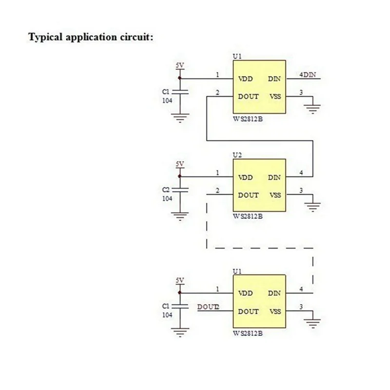 

B03C-1500 шт. WS2812B (4 контакта) светодиодный чип 5050 RGB SMD белая версия WS2812 цифровые пиксели с индивидуальной адресацией 5 В постоянного тока