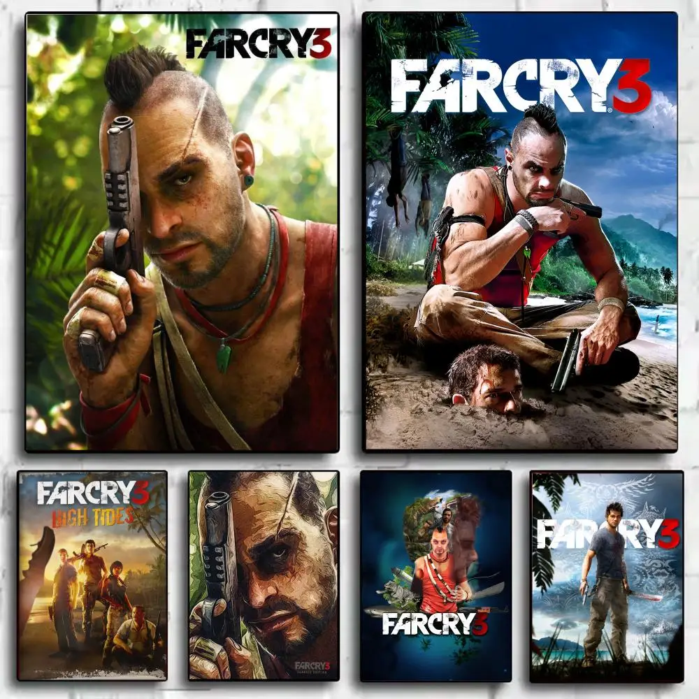 Póster clásico del juego F-Far Cry 3, arte de pared estético moderno, artículos de decoración para habitación, dormitorio, decoración del hogar, regalo