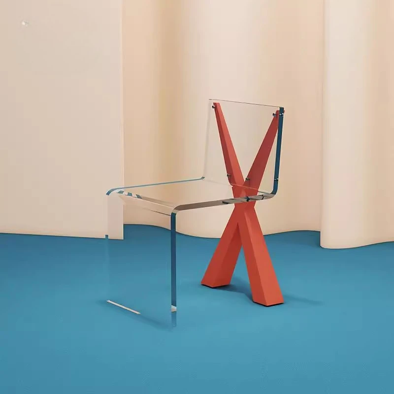 Designer Dining Chair Acrylic Transparent Suspension Chair Color Customized Personalized Photography Chair